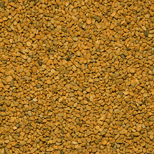 Nærbillede af gul farvet sand 3-4 mm der anvendes til stentæppe, fugefri gulve, slidstærke gulve og skridsikre gulve på industrigulv, butiksgulv, showroomgulv, værkstedsgulv, kontorgulv, køkkengulv og vådrumsgulv og leveres af ekspert i og leverandør af materialer til gulve Stonewalk
